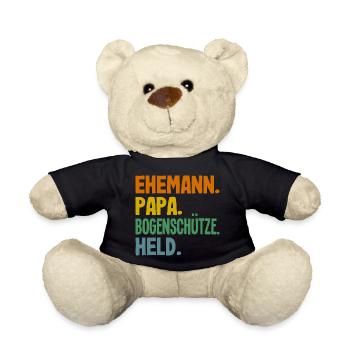 Bogenschießen Bogenschütze Geschenk - Teddy - Schwarz - Vorne