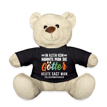 Funny skydiver adrenaline junkie gods - Teddy Bear - black - Front