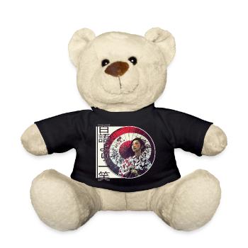 Japanese wisdom - Smile is worth it - Teddy Bear - black - Front