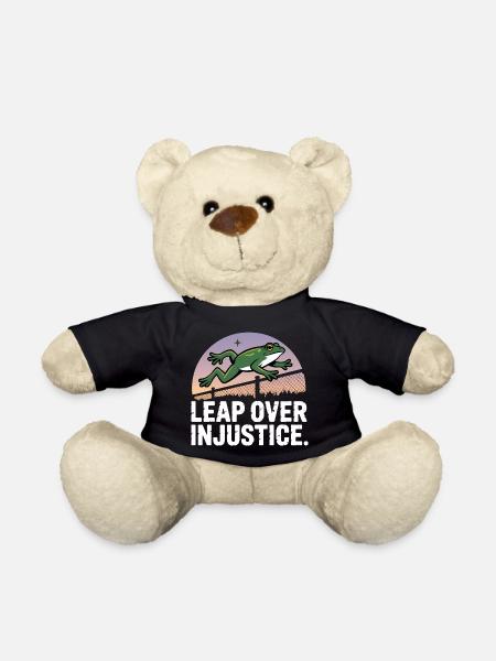 Sprung über die Gerechtigkeit - USA Frosch T-Shirt - Teddy - Schwarz