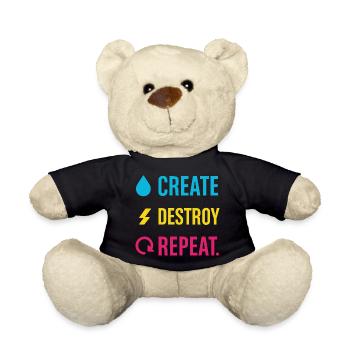 Kreative Denkweise, Künstlerhumor, Mehr Chaos - Teddy - Schwarz - Vorne