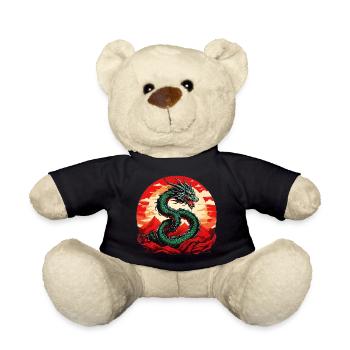 Japanese Dragon - Teddy Bear - black - Front