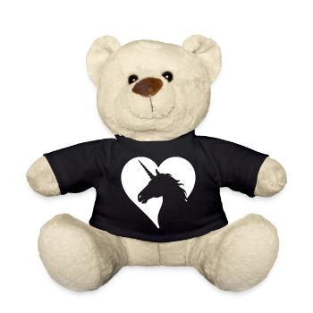 Cute Unicorn Magical - Teddy Bear - black - Front