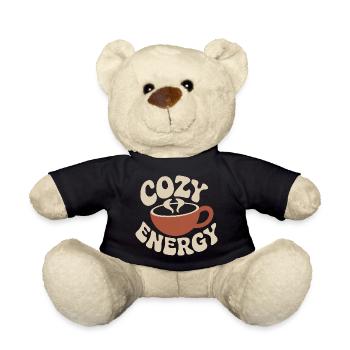 Cozy Energy – Vintage Coffee Mug - Teddy Bear - black - Front