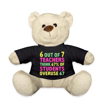 Drôle 67 Professeur - Professeur 6 7 Surusage drôle 67 - Nounours - noir - Devant