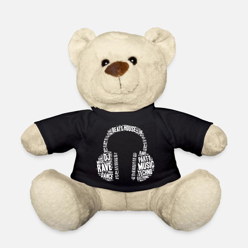 Wordburst DJ-Kopfhörer-Kunst - Teddy - Schwarz