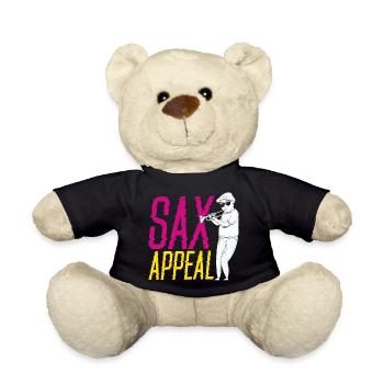 Sax Appeal Saxophone Saxophoniste Jazz Jazz Jazz Band - Nounours - noir - Devant