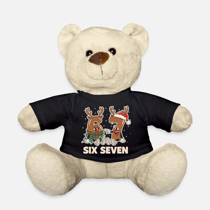 67 Six Seven 6-7 Joyeux Noël Père Noël Drôle - Nounours - noir