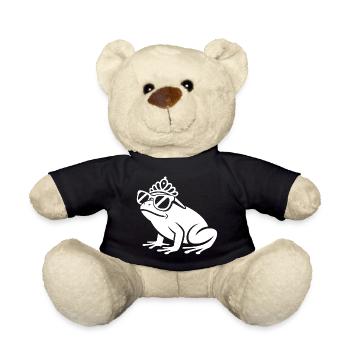 Frosch mit Krone und Sonnenbrille - Teddy - Schwarz - Vorne