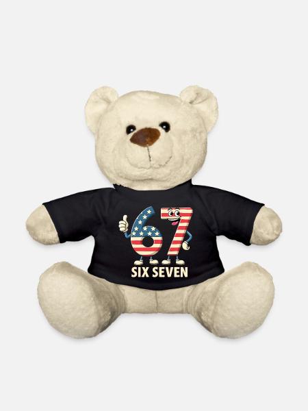 US Flag 67 Memes Six Seven - Teddy - Schwarz