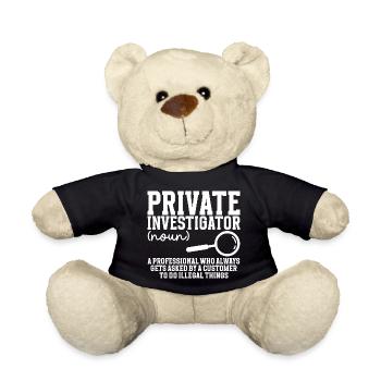 Detective Costume Observation Private Investigator - Teddy Bear - black - Front