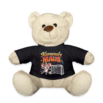 Karnevalsmaus Fußball Kostüm Geschenk Süß Niedlich - Teddy - Schwarz - Vorne