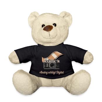 Analog Beats Digital Retro Camera - Teddy Bear - black - Front