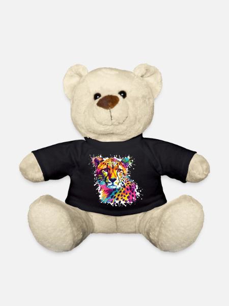 Gepard Leopard Graffiti - Teddy - Schwarz