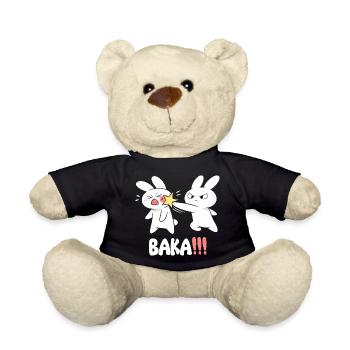Baka Rabbit Slap Anime Lustiges Japanisches Otaku - Teddy - Schwarz - Vorne