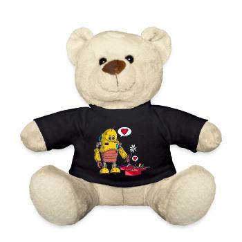 Der Roboter und die Liebe - Teddy - Schwarz - Vorne
