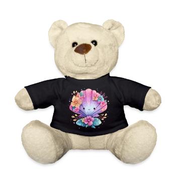 Moule fleurie avec des fleurs joyeuses - Nounours - noir - Devant