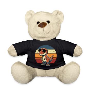 Design rétro de lunettes de soleil en forme de dinosaure - Nounours - noir - Devant