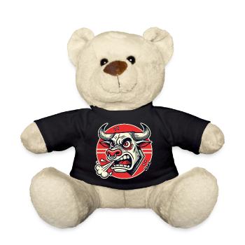 Wütender Bulle Retro-Logo - Teddy - Schwarz - Vorne