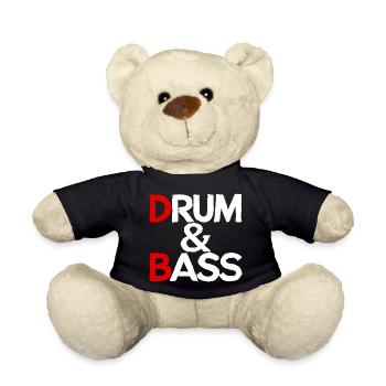 Drum & Bass / Rum & Ass Drummer Band Musik - Teddy - Schwarz - Vorne