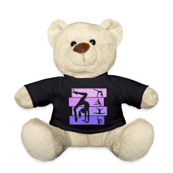 Gymnaste Fille Gymnastique Acrobatie - Nounours - noir - Devant