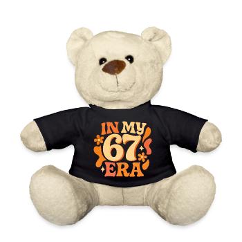 In My 67 Era Italian Brainrot Humor Geburtstag - Teddy - Schwarz - Vorne