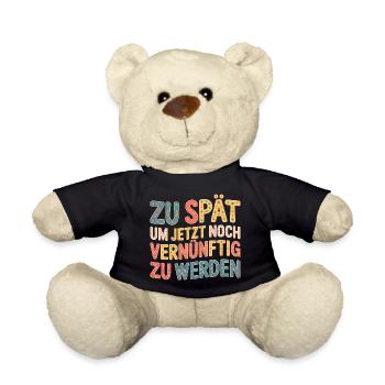 Zu spät vernünftig zu werden - Teddy - Schwarz - Vorne