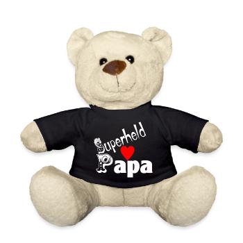 Papa super-héros de la fête des pères - Nounours - noir - Devant