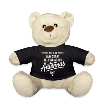 Warning: Antennas Talk Starts Here - Teddy Bear - black - Front