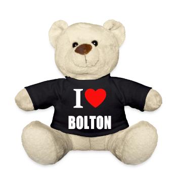 I Love Bolton - Teddy Bear - black - Front