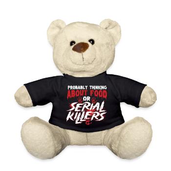 Essen oder Serienmörder – lustiges True Crime - Teddy - Schwarz - Vorne