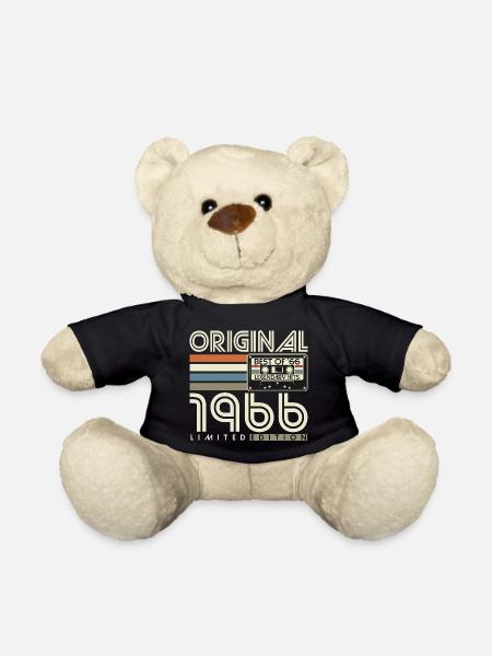 1966 Jahrgang Geburtstag Vintage Retro Geschenk - Teddy - Schwarz
