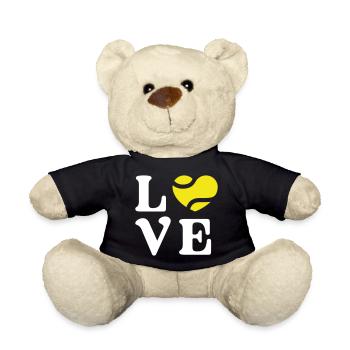 Tennis Love - Teddy Bear - black - Front