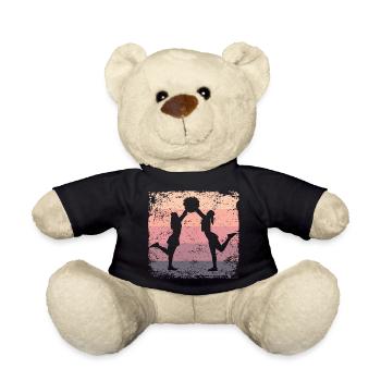 Cheerleader Cheer Mom Cheerleading - Teddy Bear - black - Front