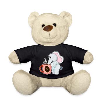 Elephant Coffee Mug - Teddy Bear - black - Front