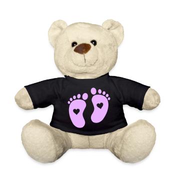 Baby Füße - Teddy - Schwarz - Vorne