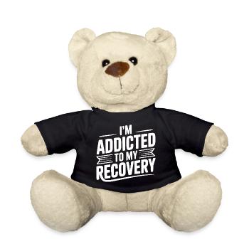 Ich bin süchtig nach meiner Genesung - Teddy - Schwarz - Vorne
