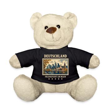 Deutschland Frankfurt Vintage Reisemarke - Teddy - Schwarz - Vorne