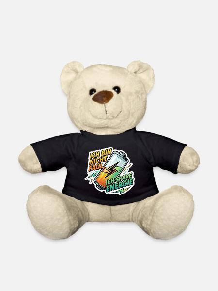 Ich bin nicht faul ich sparen Energie - Teddy - Schwarz