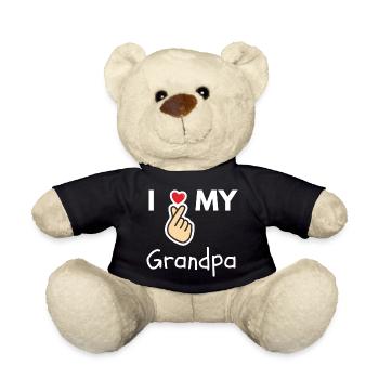 J’adore mon cadeau de famille grand-père - Nounours - noir - Devant