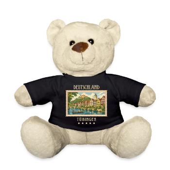 Deutschland Tübingen Vintage Reisemarke - Teddy - Schwarz - Vorne