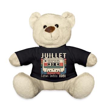 Juli 1981 Geburtstagsgeschenk Juli 1981 - Teddy - Schwarz - Vorne