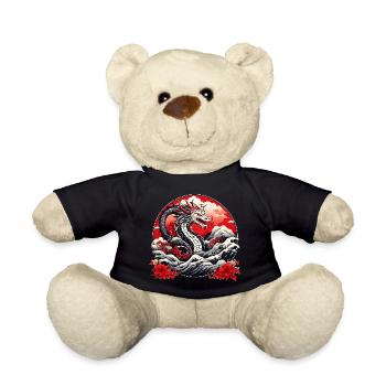 Japanese Dragon - Teddy Bear - black - Front