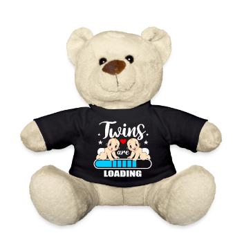 Zwillinge sind geladen, Mama bekommt Zwillinge - Teddy - Schwarz - Vorne