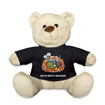 Schlafende Schildkröte im Herbstlaub - Teddy - Schwarz - Vorne