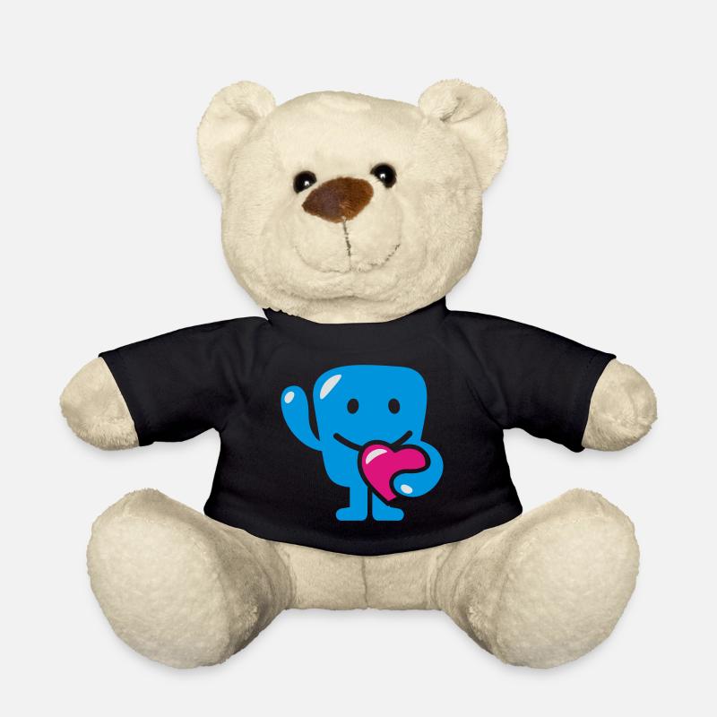 monster with heart - monster mit herz - Teddy - Schwarz