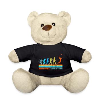 Volleyball Evolution cadeau rétro - Nounours - noir - Devant