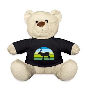 Silhouette eines Rentiers - Teddy - Schwarz - Vorne