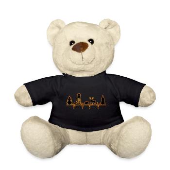 Hunter Heartbeat Pulse Fire ECG - Teddy Bear - black - Front