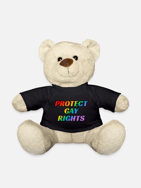 Protect gay rights LGBTQ Pride Month - Teddy Bear - black